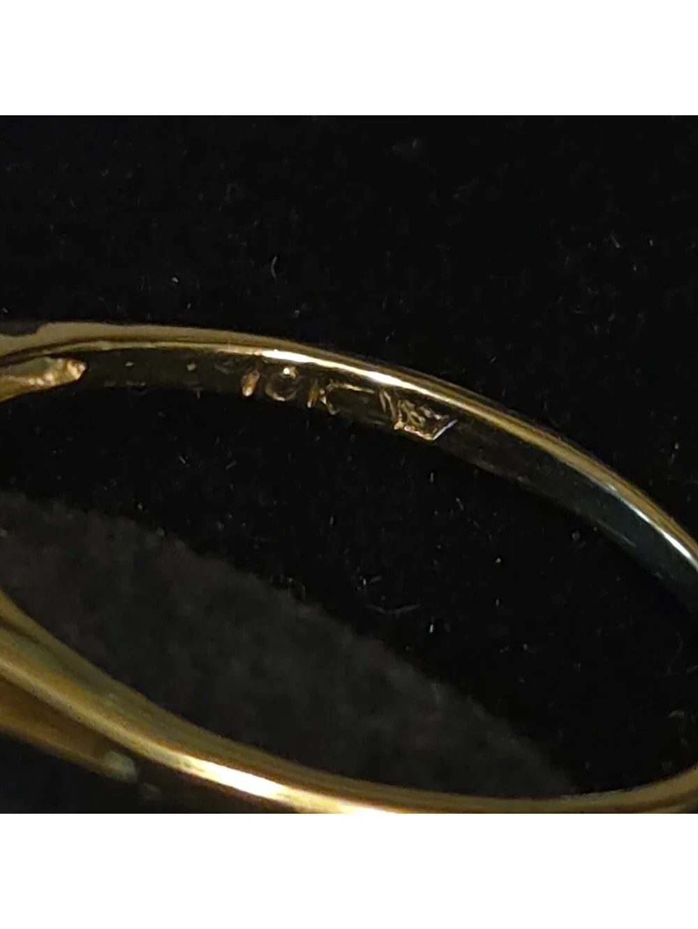 Vintage Size 7 10K Gold 6mm Pearl and CZ Ring
